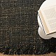 Handwoven Jute Rug With Fringe in Black - RIHWJBLK