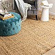 Jute Flatweave Handwoven Rug  With Fringe - RIHWJNAT