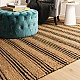 Jute Rug With Tucked Ends in Natural/Black - JUTETUCKEDENDSBLKNAT