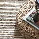 Jute Braided Rug With White Lines