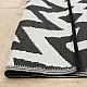 150x220cm Black/White Outdoor Alfresco Polypropylene Washable UV-resistant Rug - OUT150T