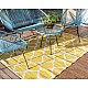 150x220cm Yellow/White Outdoor Alfresco polypropylene washable uv resistant rug - OUT150A