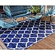 150x220cm Blue/White Outdoor Alfresco polypropylene washable uv resistant rug - OUT150C