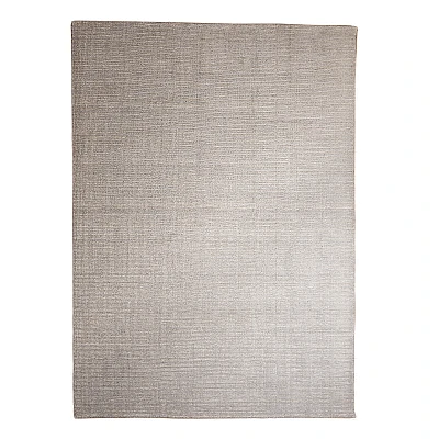 Hand Knotted Wool Rug - Rib in Silver