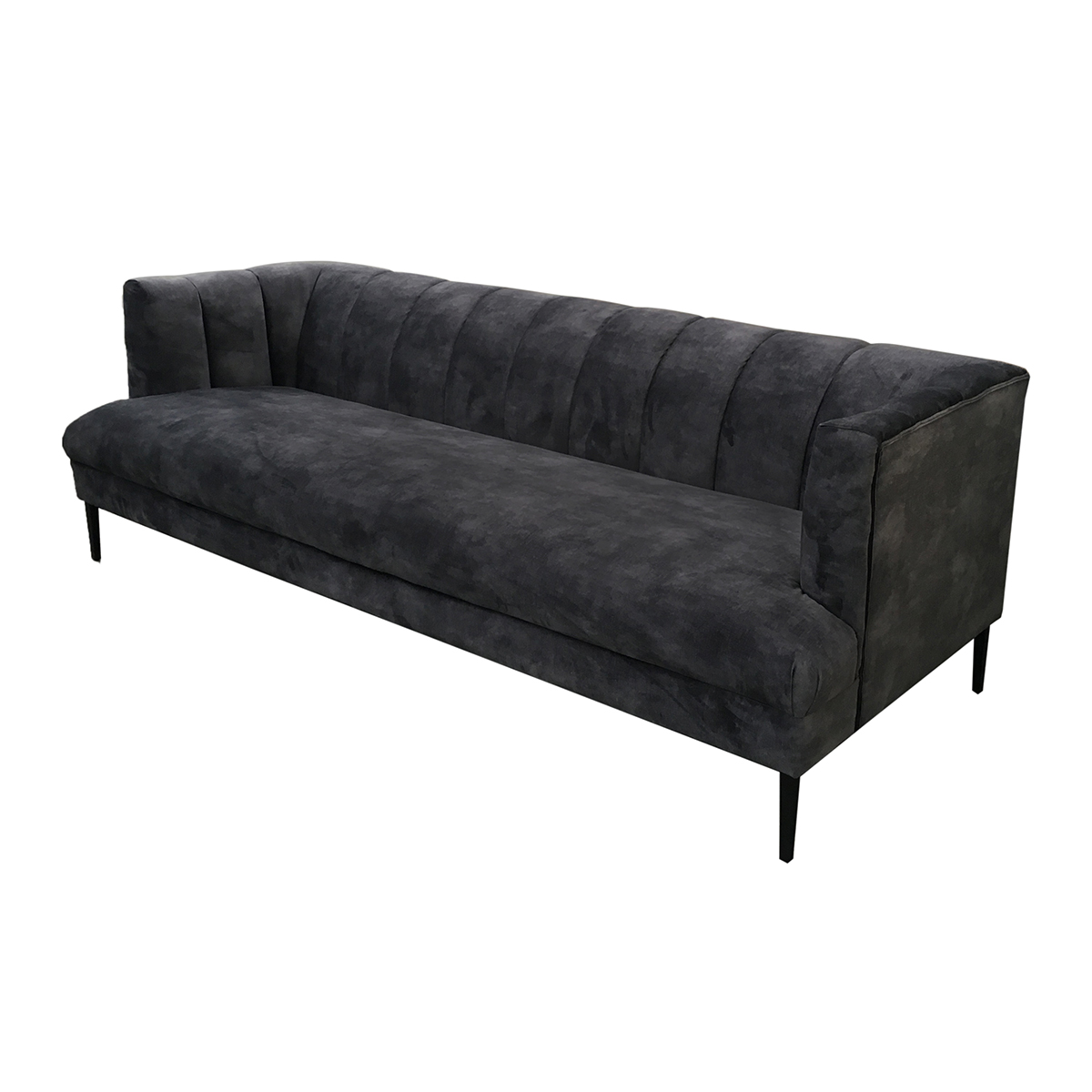 3 Seater Sofa Arnold in Dark Grey Velvet