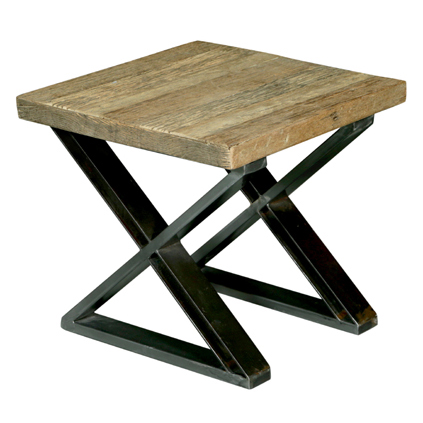 Timber And Metal End Table Dev Natural/Black