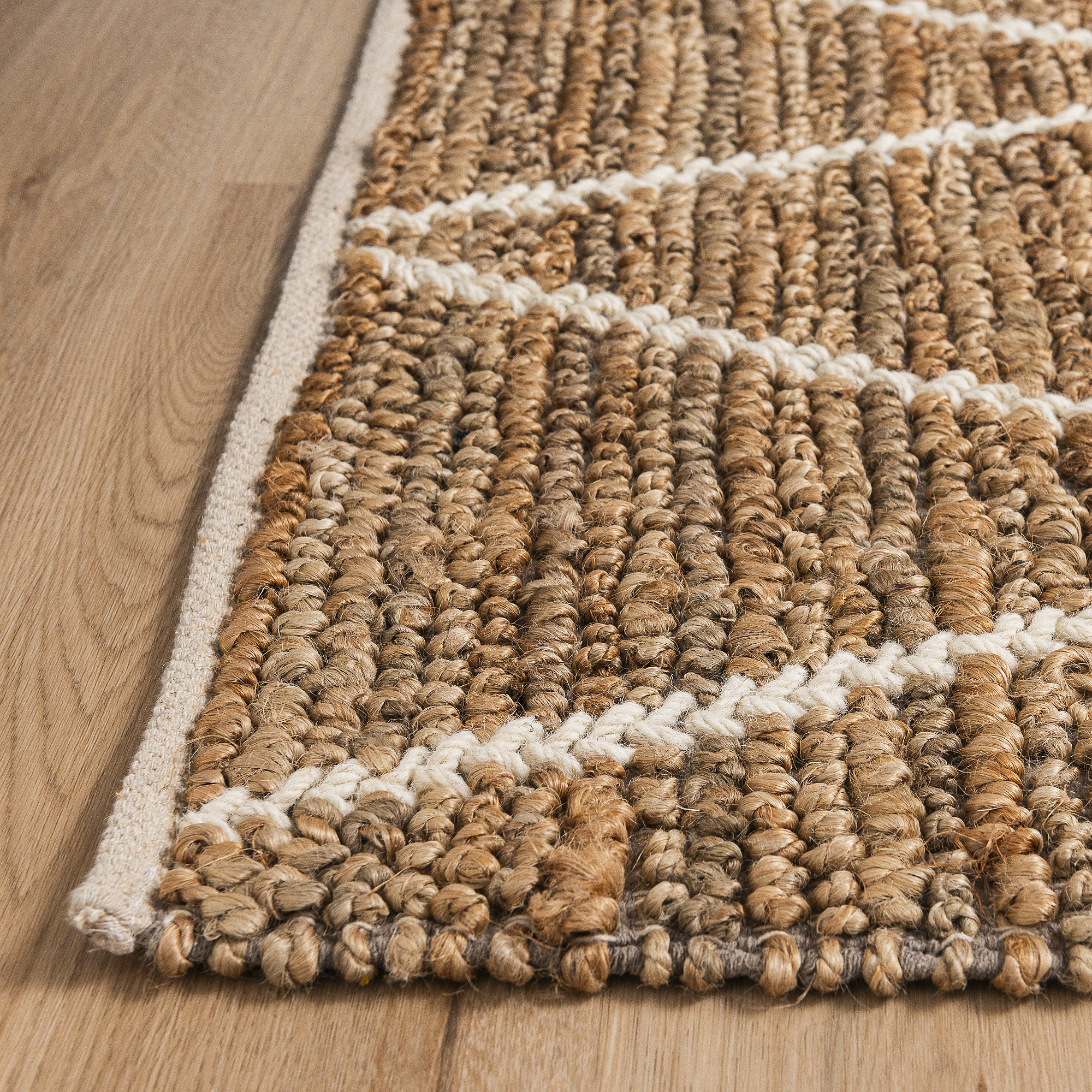 Jute Rug "Aranda" in Natural/White - KZ1184ARNDANATWHT