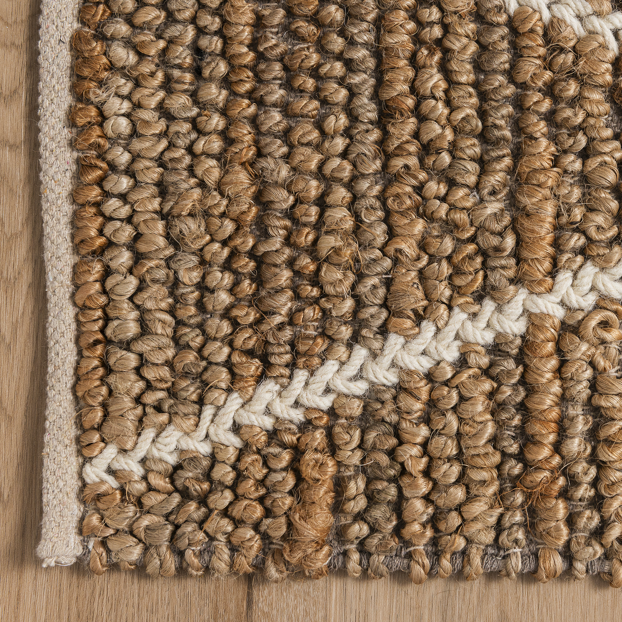 Jute Rug "Aranda" in Natural/White - KZ1184ARNDANATWHT