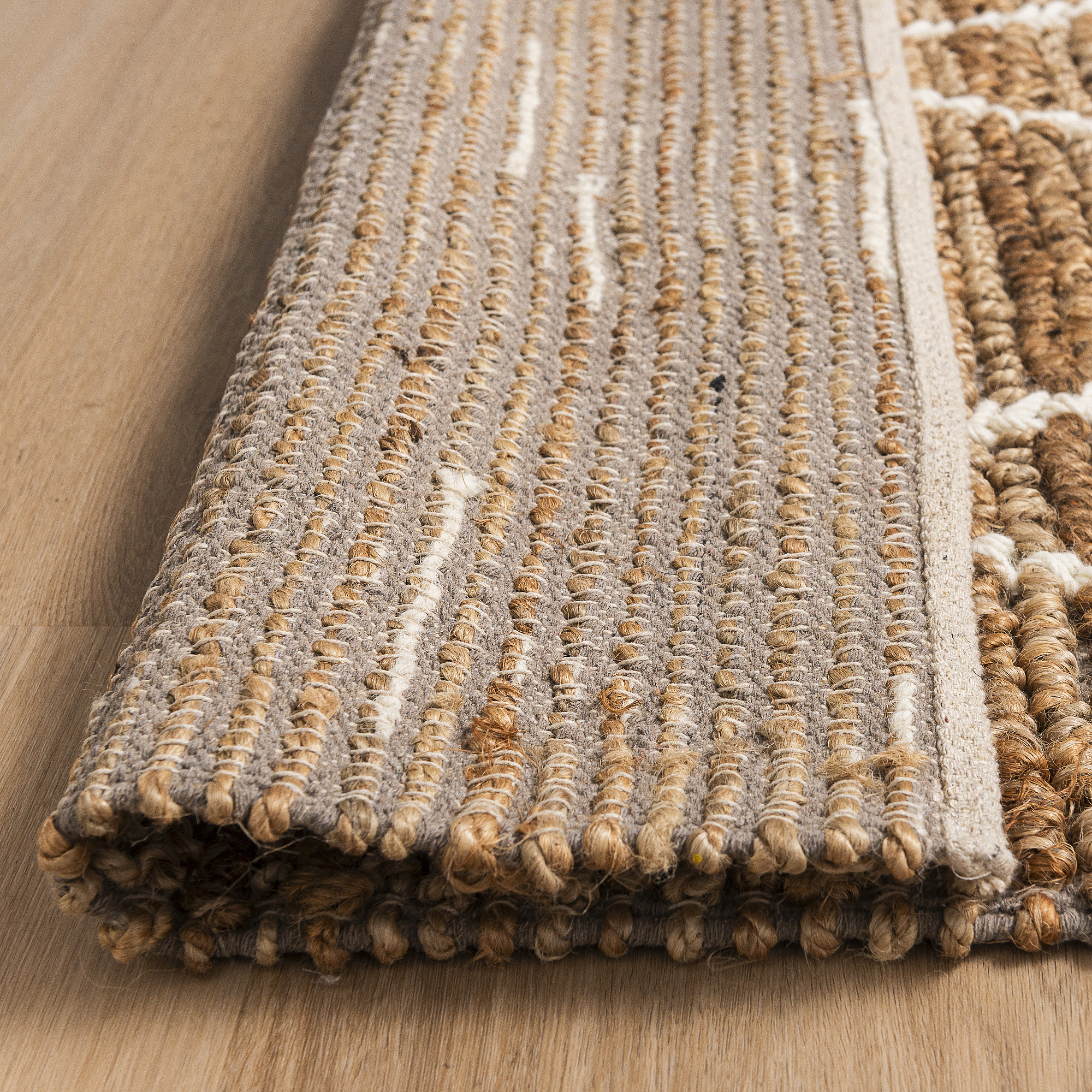 Jute Rug "Aranda" in Natural/White - KZ1184ARNDANATWHT