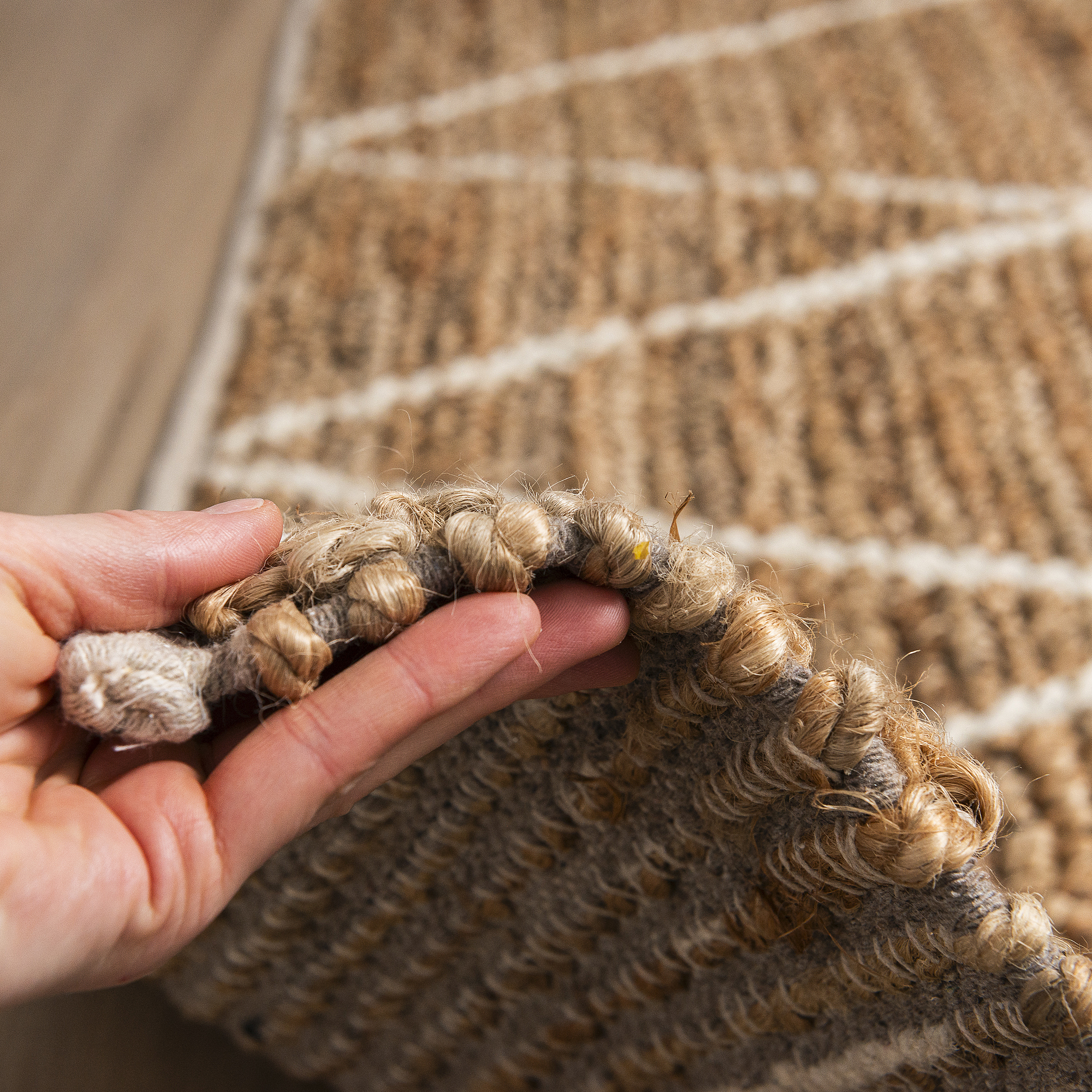 Jute Rug "Aranda" in Natural/White - KZ1184ARNDANATWHT