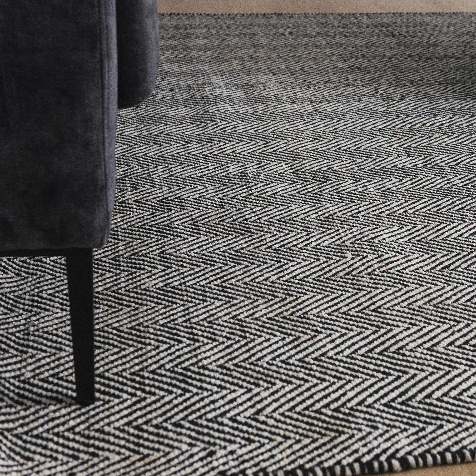 PET Yarn Kilim Rug "Flinders Herringbone" - FLINDRSHRB