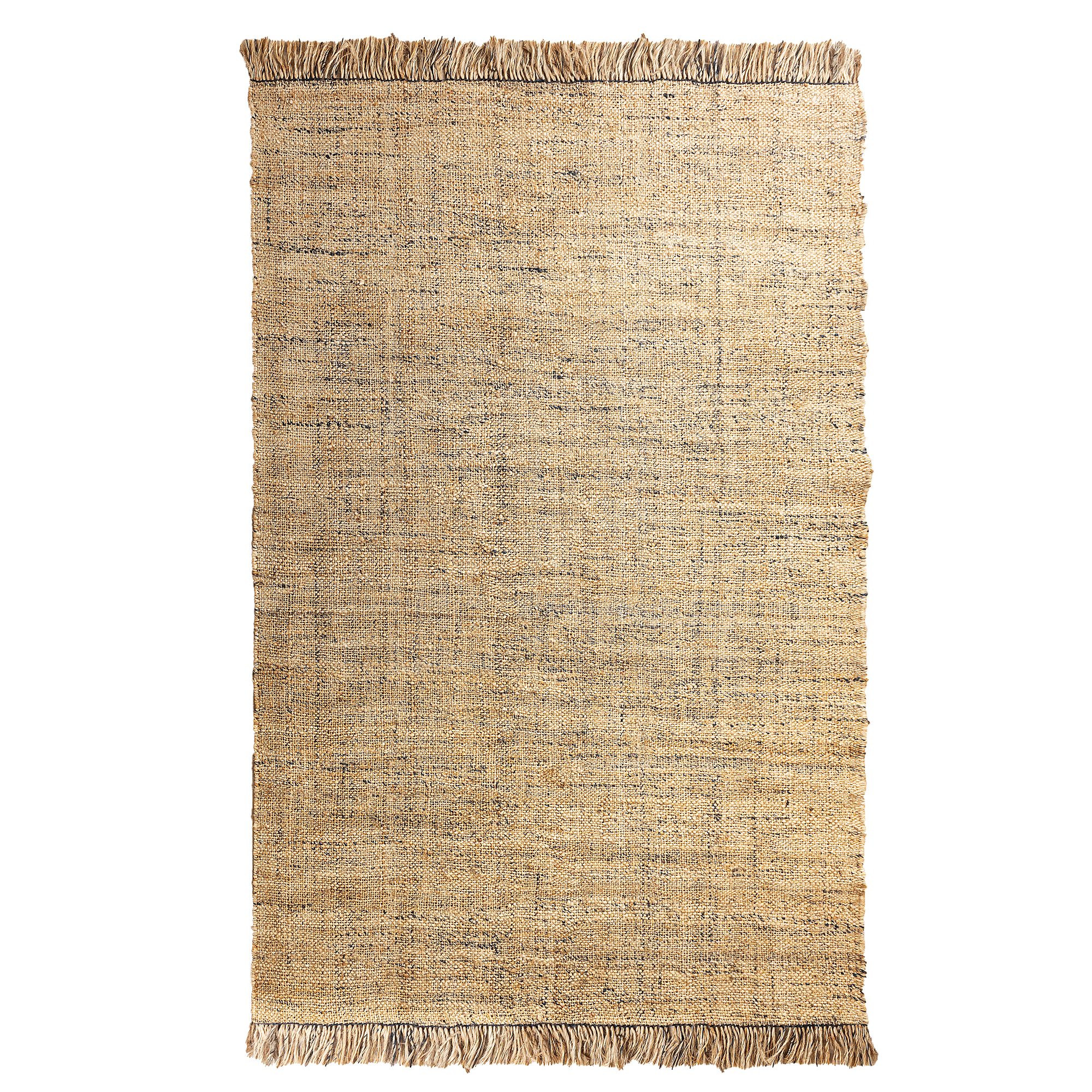 Jute Flatweave Handwoven Rug  With Fringe - RIHWJNAT