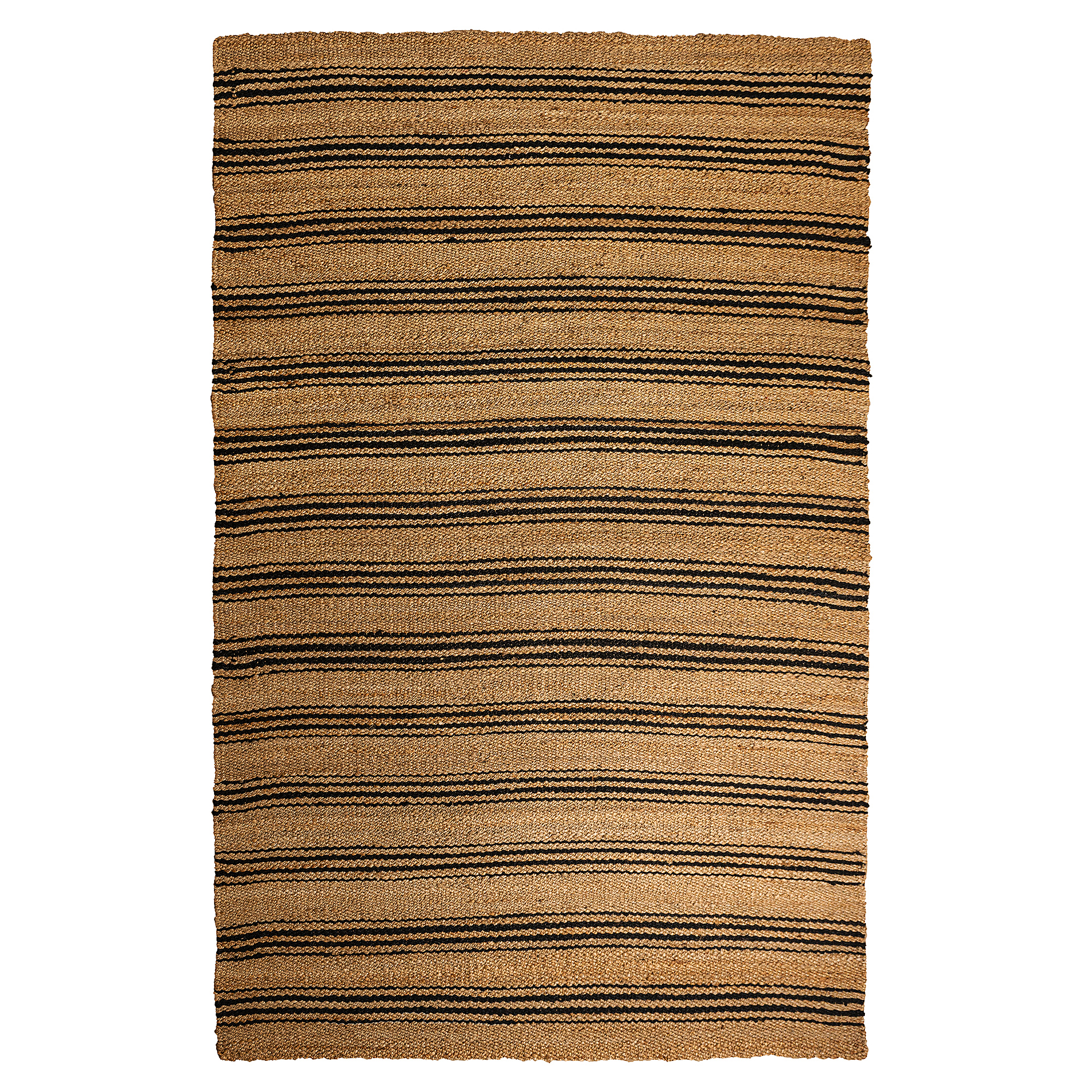 Jute Rug With Tucked Ends in Natural/Black - JUTETUCKEDENDSBLKNAT