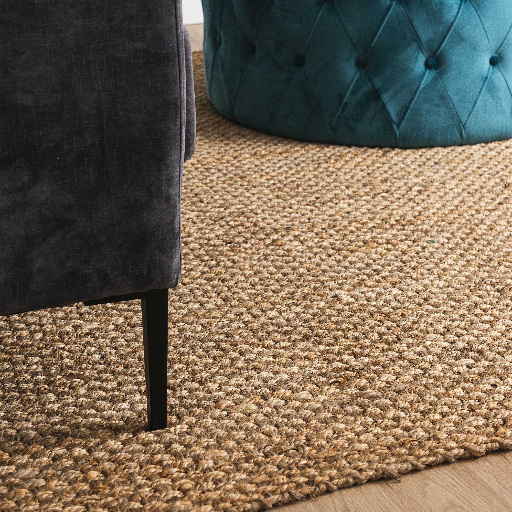 Jute Flatweave Handwoven Rug Panama 2x2 - PANAMA2X2NAT