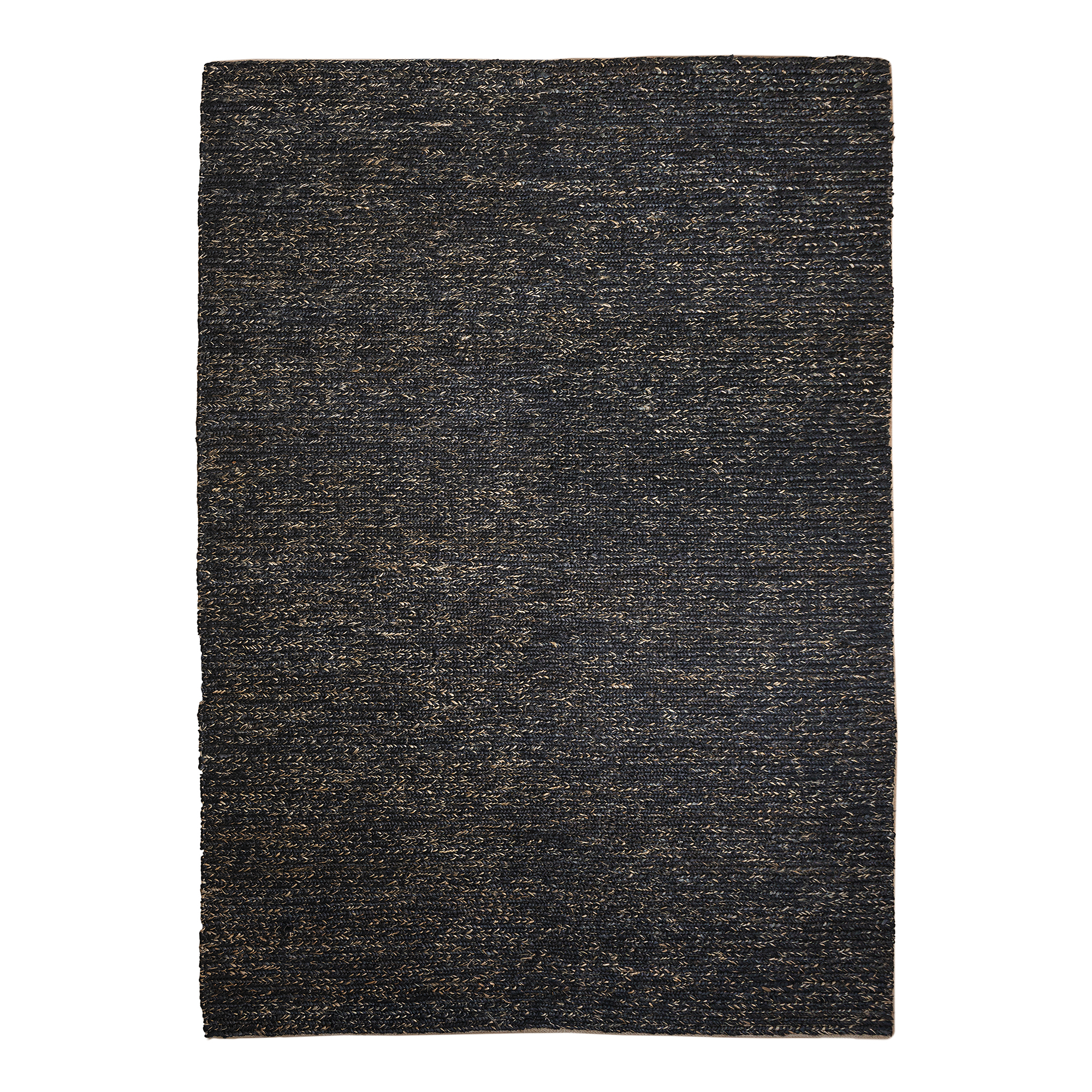 Jute Rug "Someg" in Black - SOMEGBLK