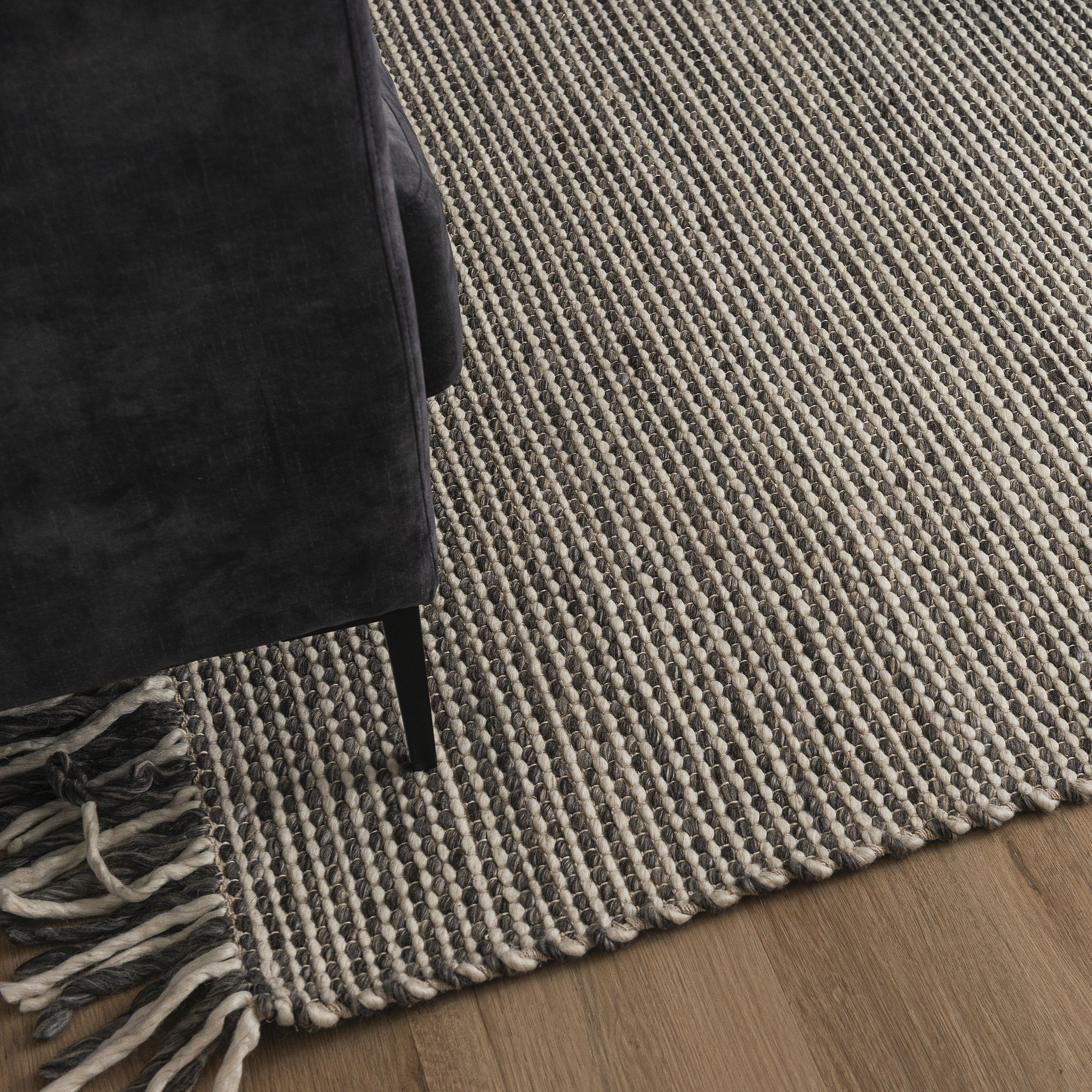 Hand Woven Wool Blend Rug - Lorne Ivory - LALORNIVR