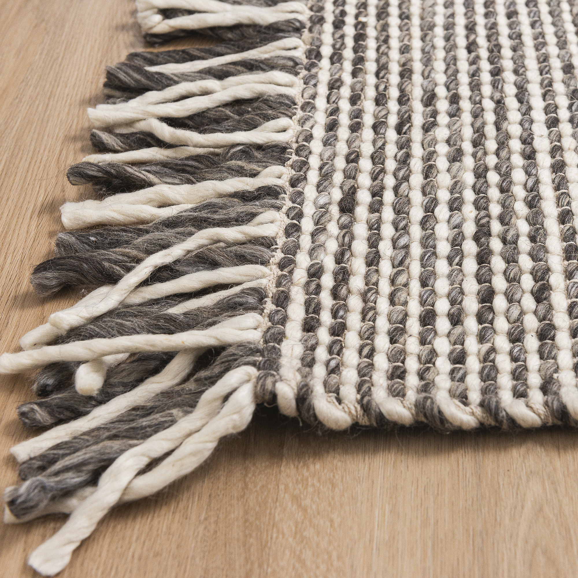 Hand Woven Wool Blend Rug - Lorne Ivory - LALORNIVR