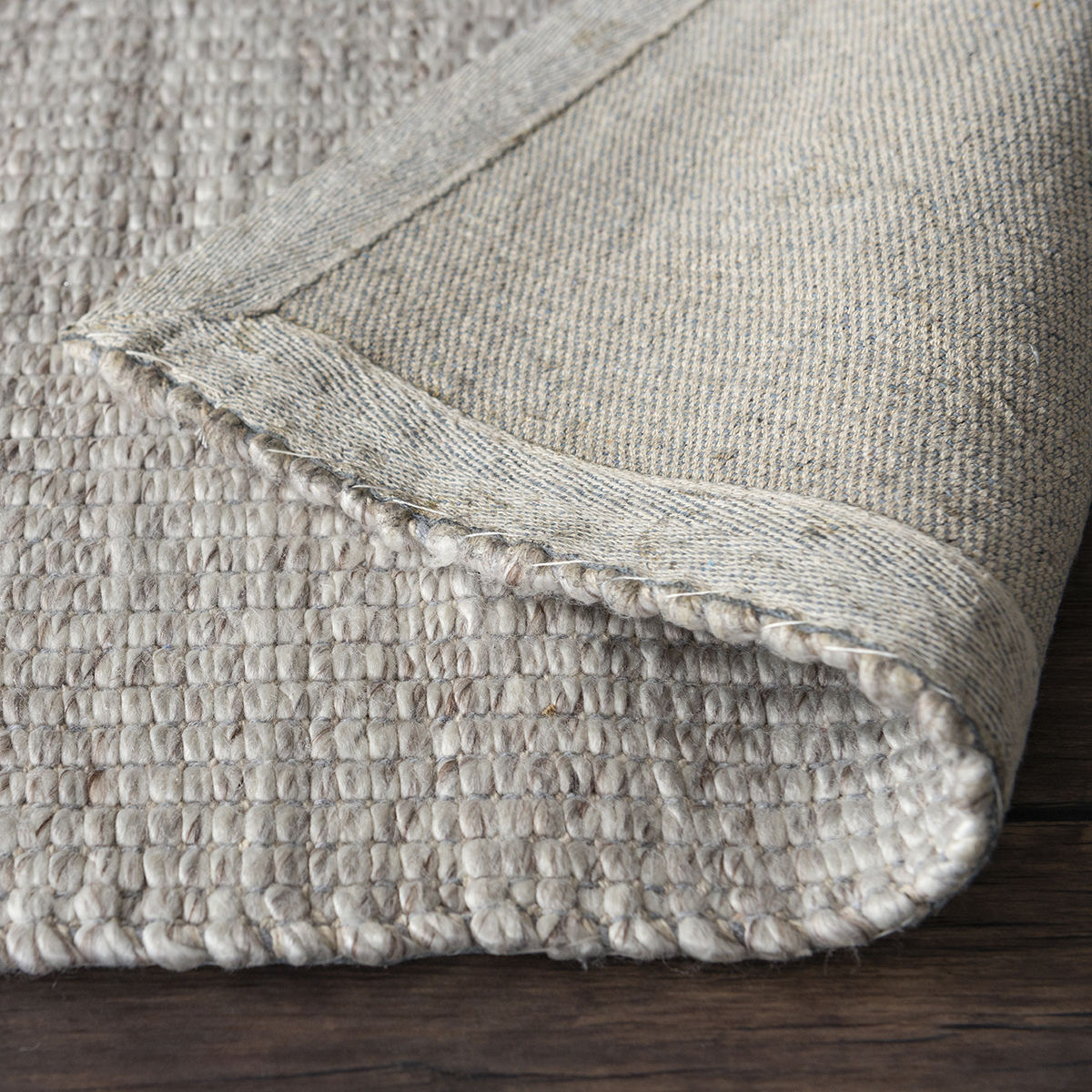 Hand Made Wool Flatweave Malmö in Beige