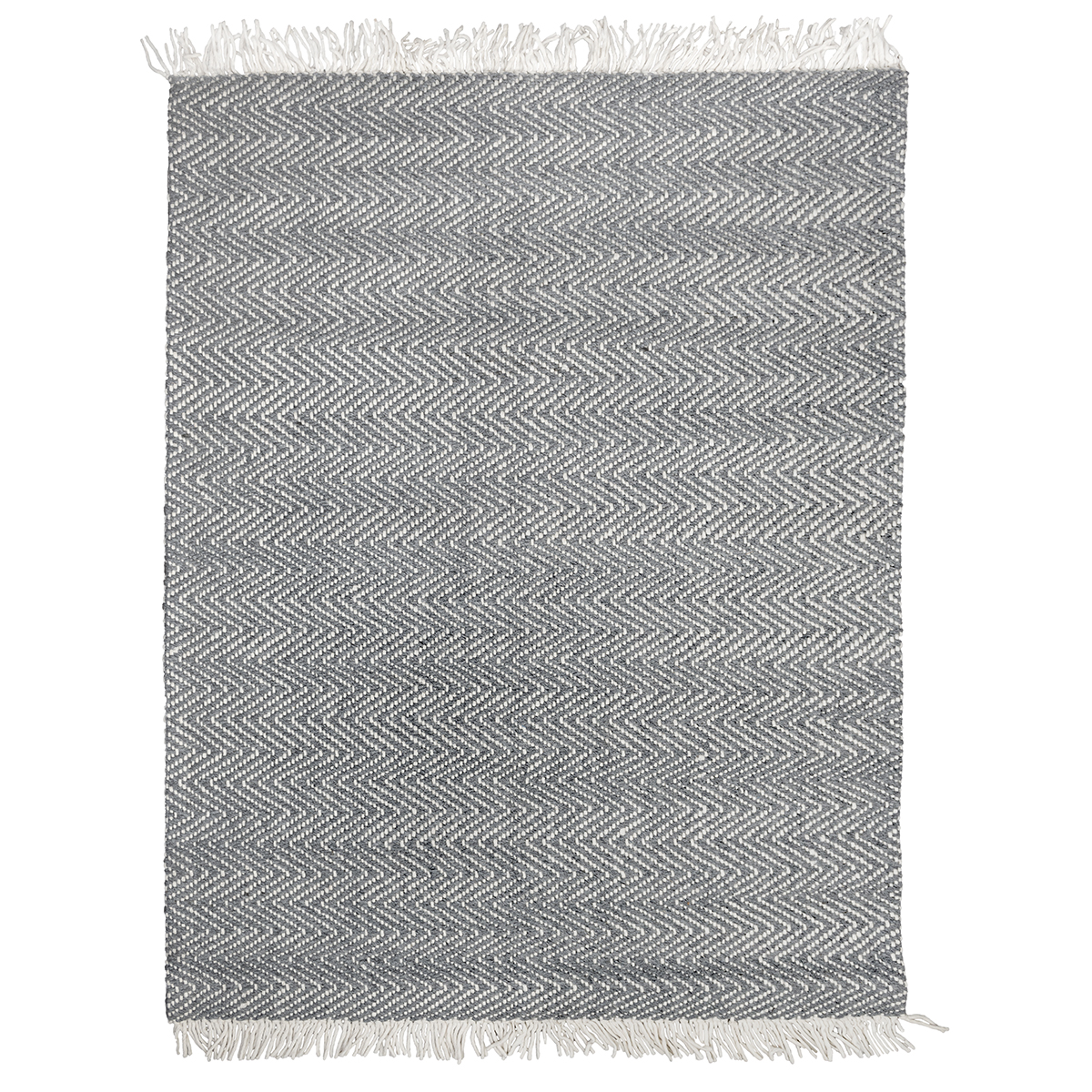 Handwoven Flatweave Wool Rug Munich in Grey