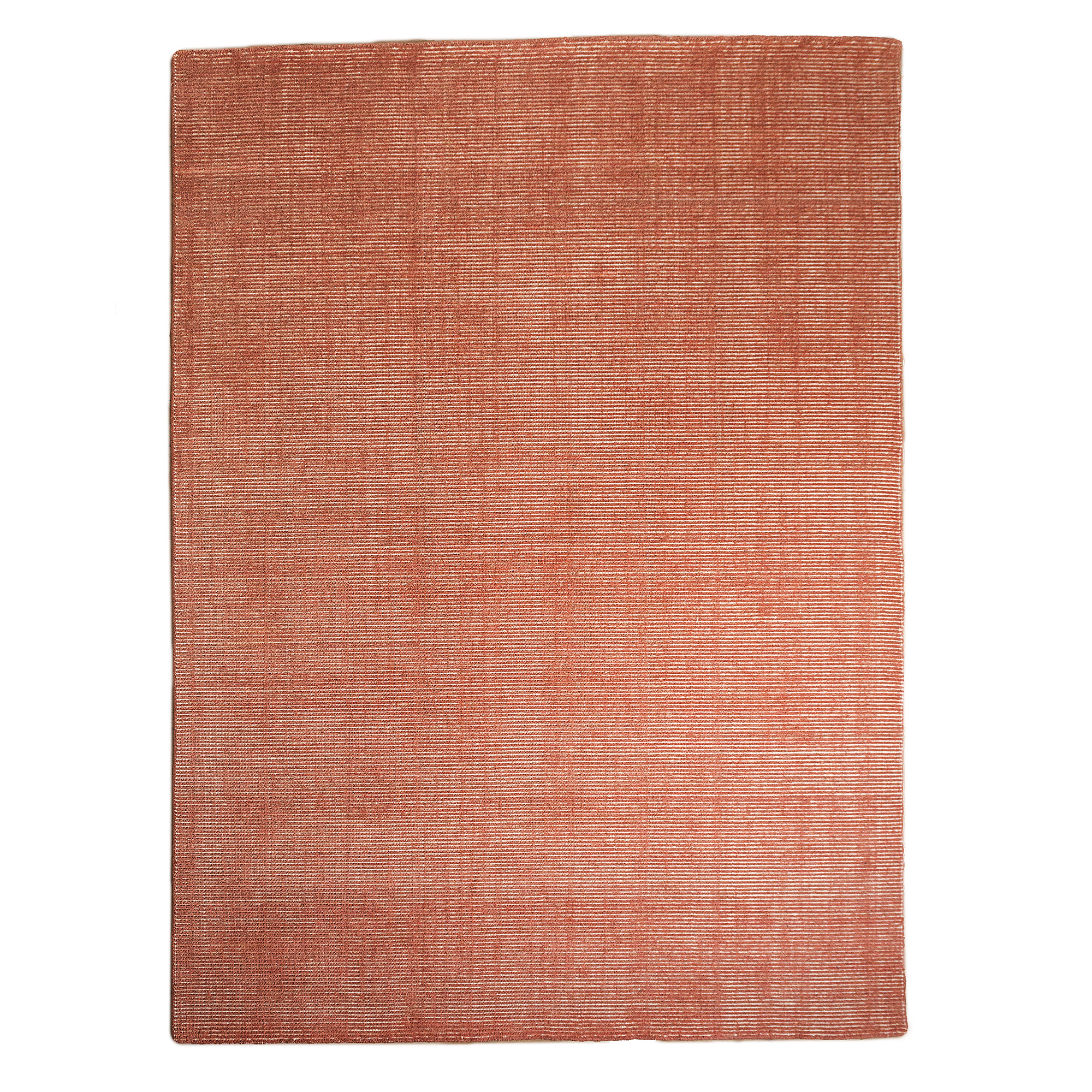 Hand Knotted Wool Rug - Rib in Burnt Orange - RIBBRNTORNG