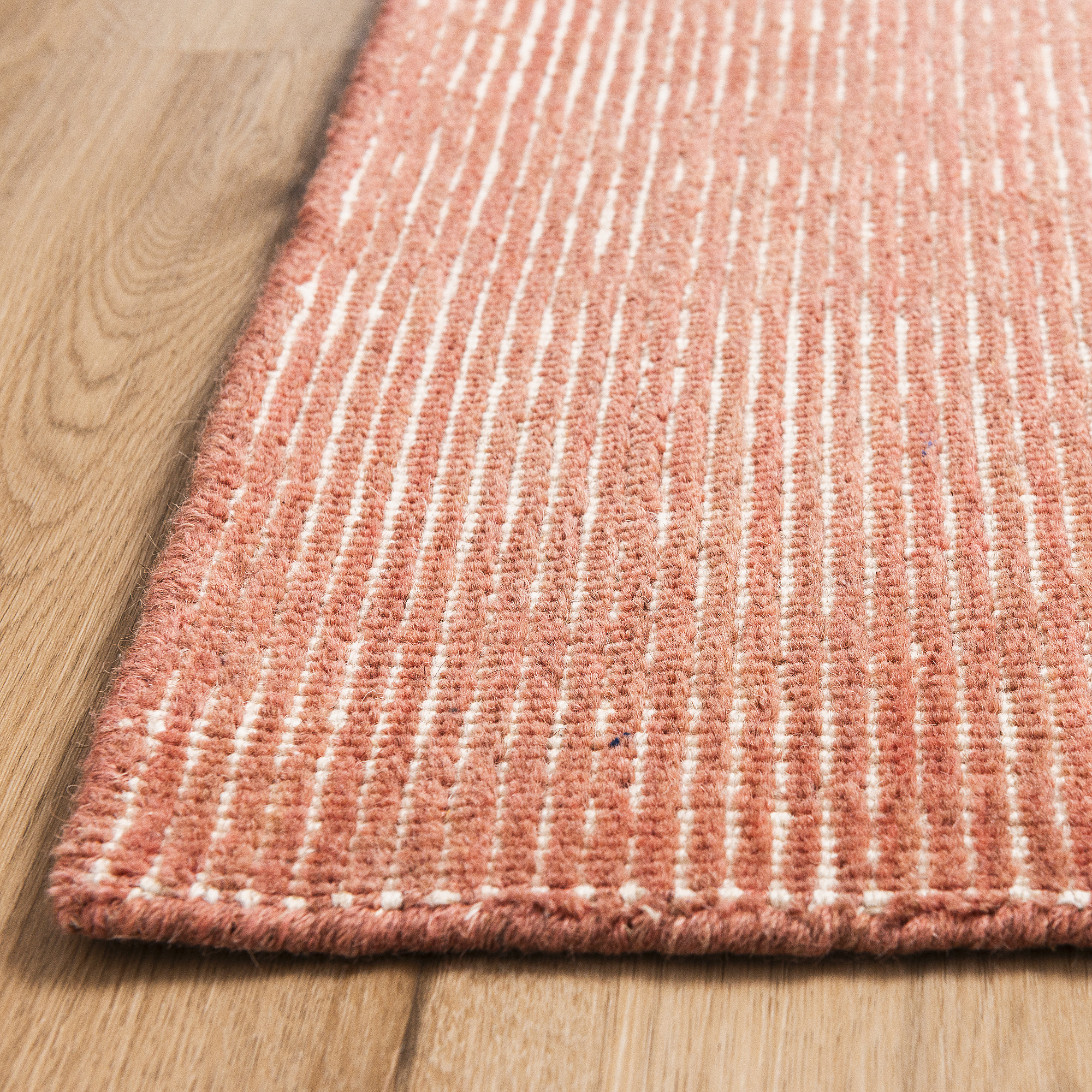 Hand Knotted Wool Rug - Rib in Burnt Orange - RIBBRNTORNG