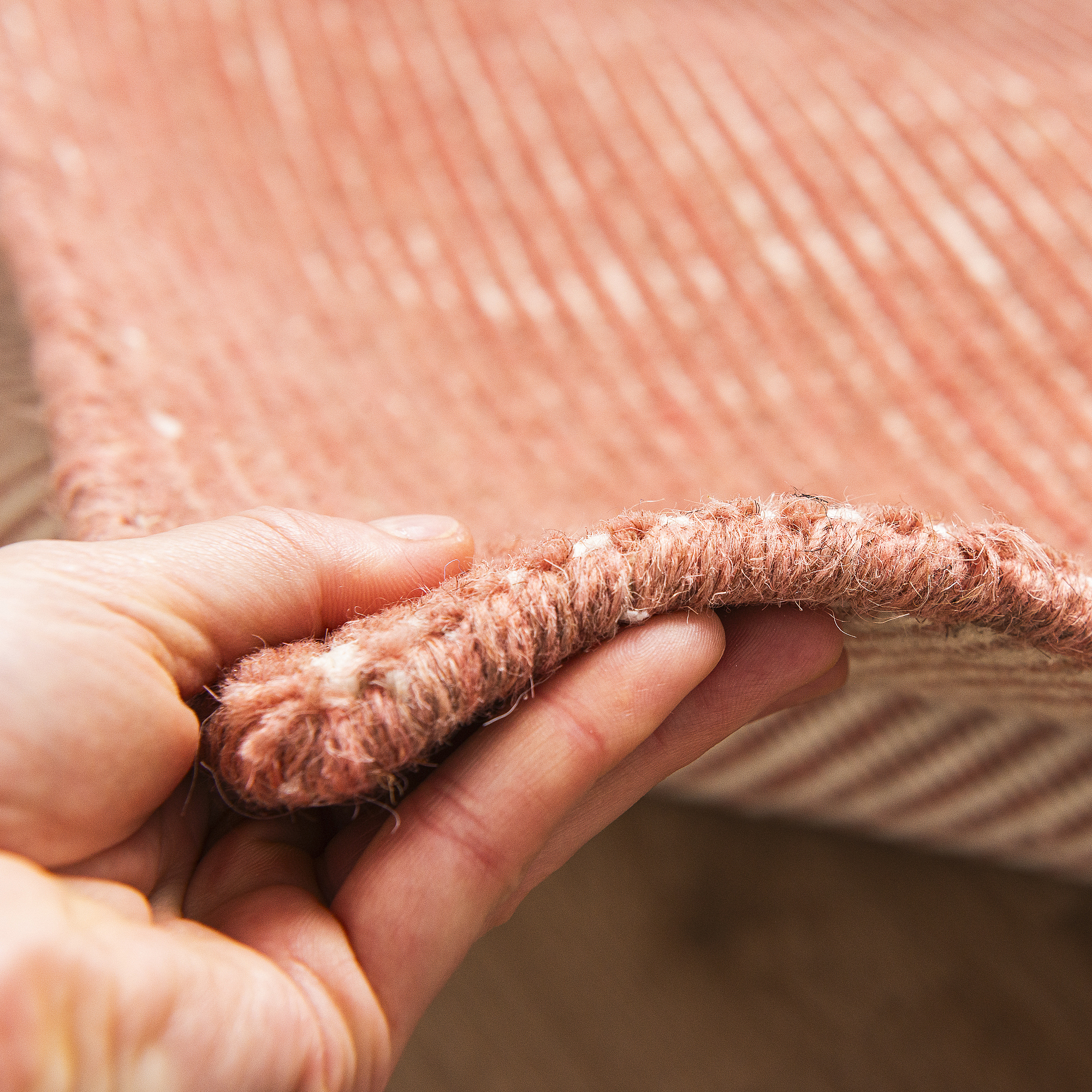 Hand Knotted Wool Rug - Rib in Burnt Orange - RIBBRNTORNG