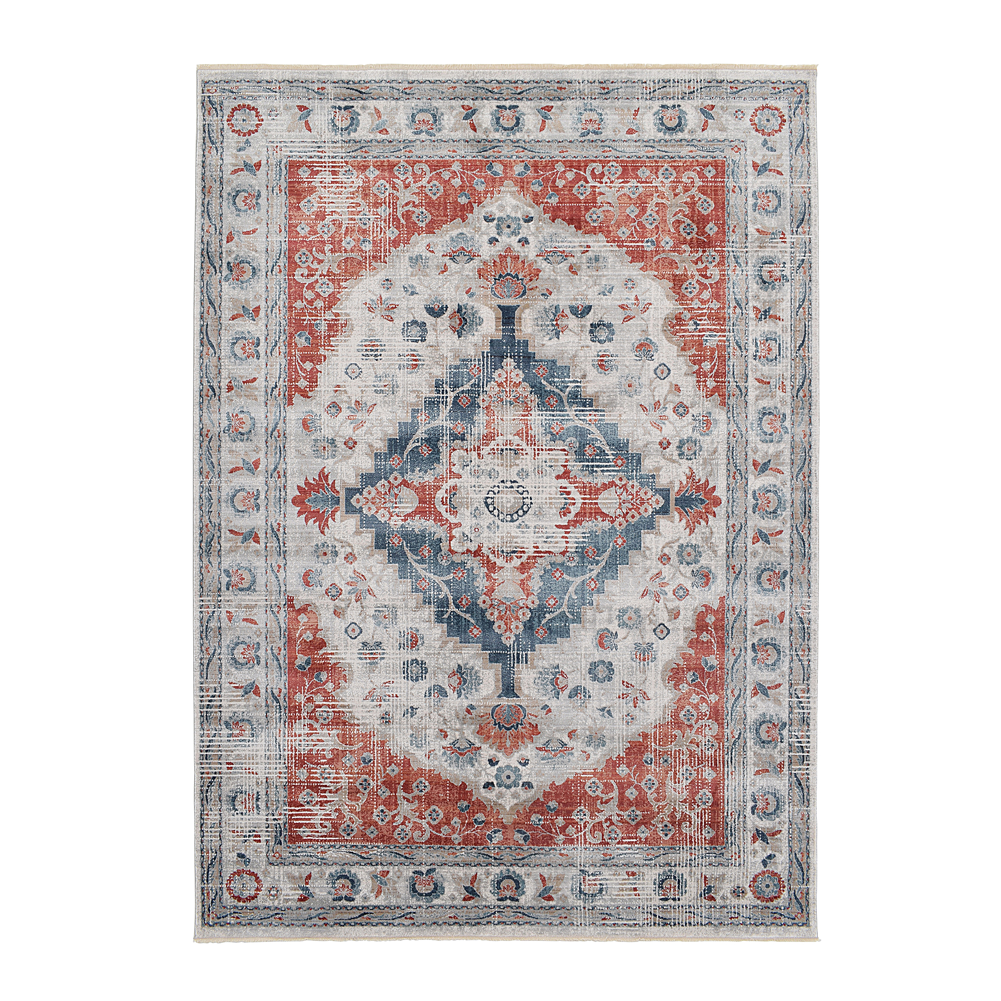 Power loomed oriental design rug 
