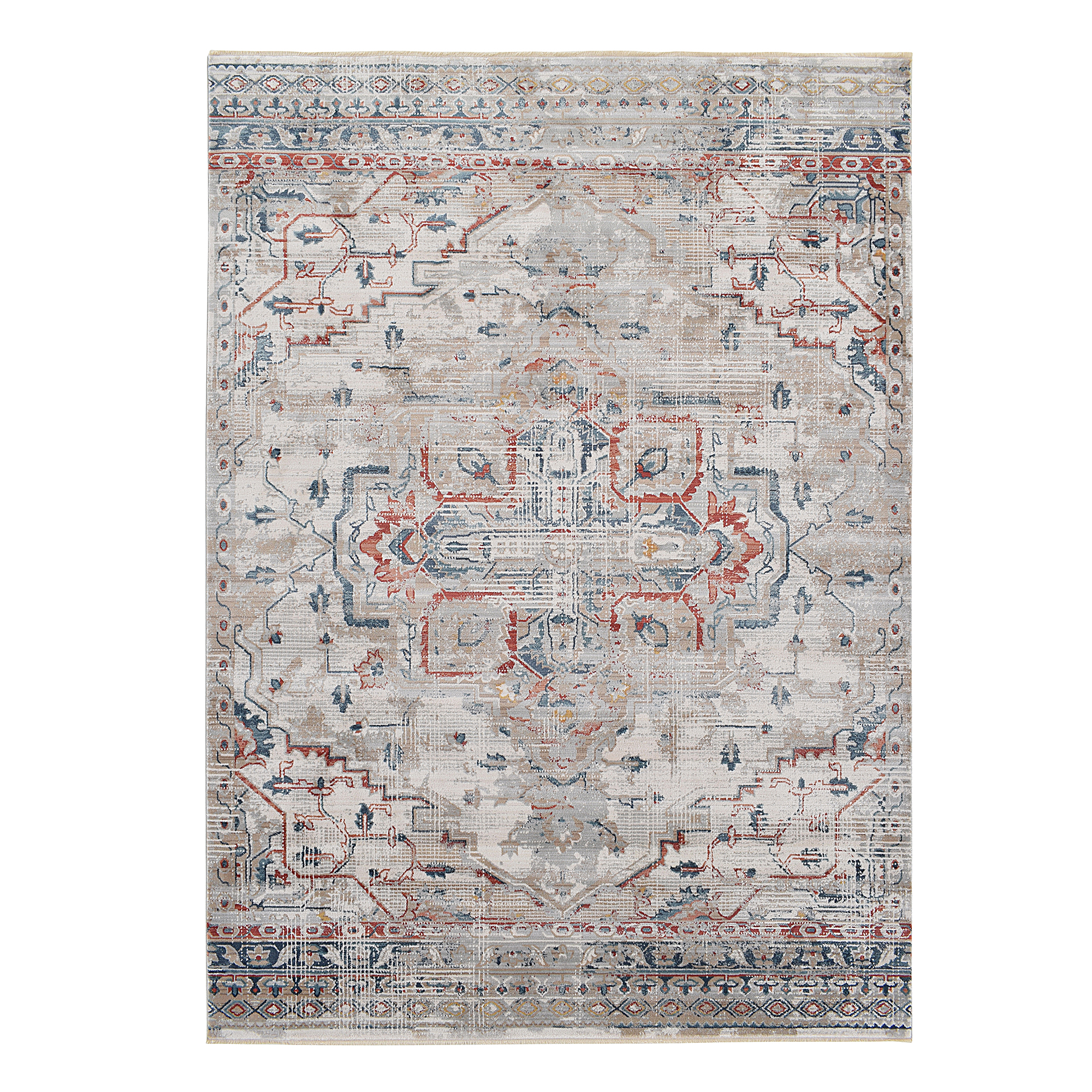 Power loomed oriental design rug 