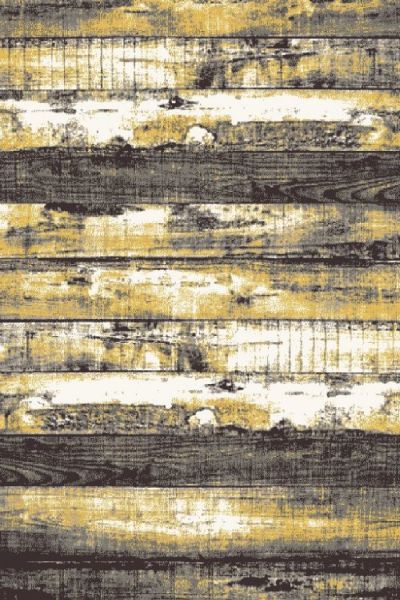 Machine made rug Frieze 3838A Anthracite/Yellow